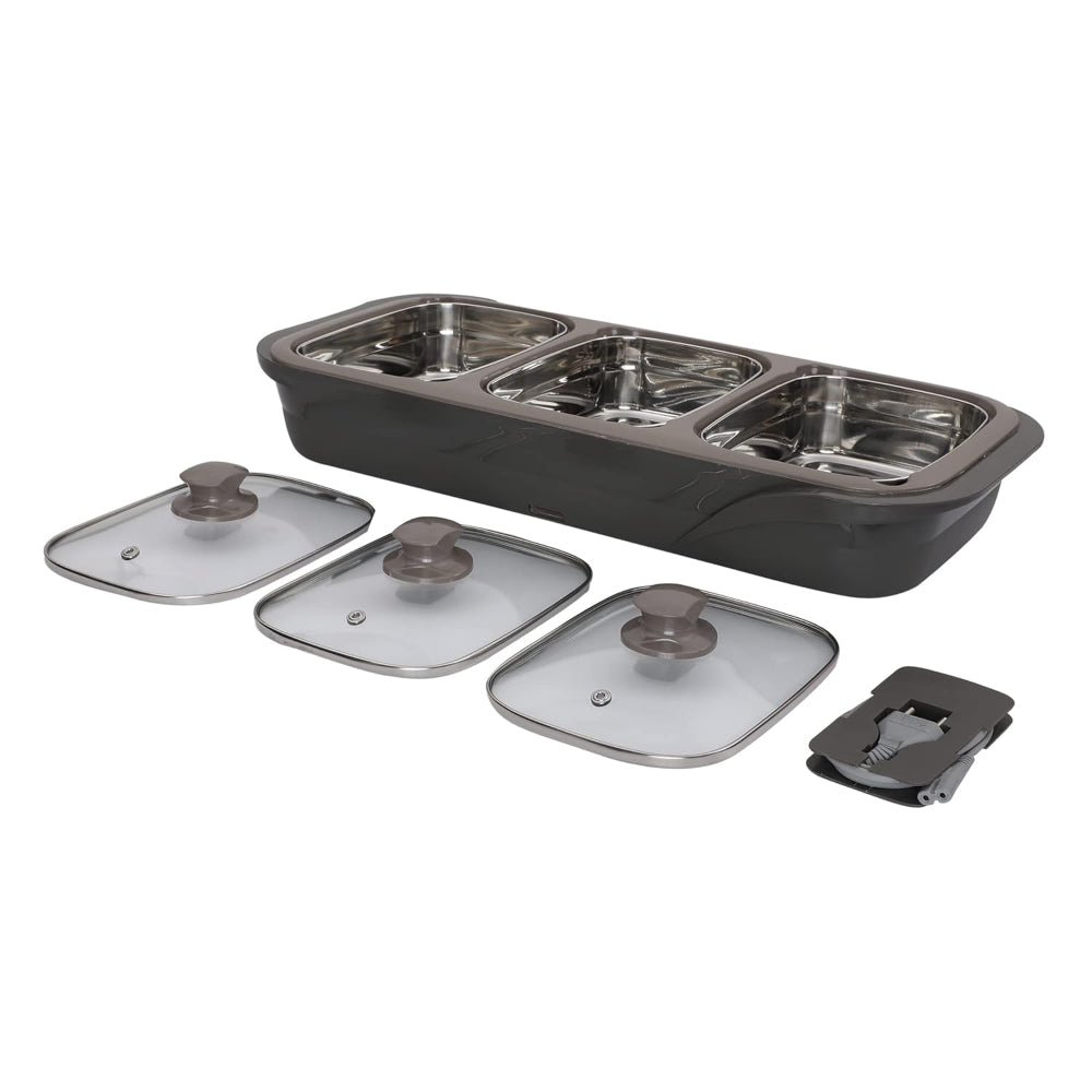 Jaypee Plus E-3 Electric Casserole Set with Toughened Glass Lid - 4