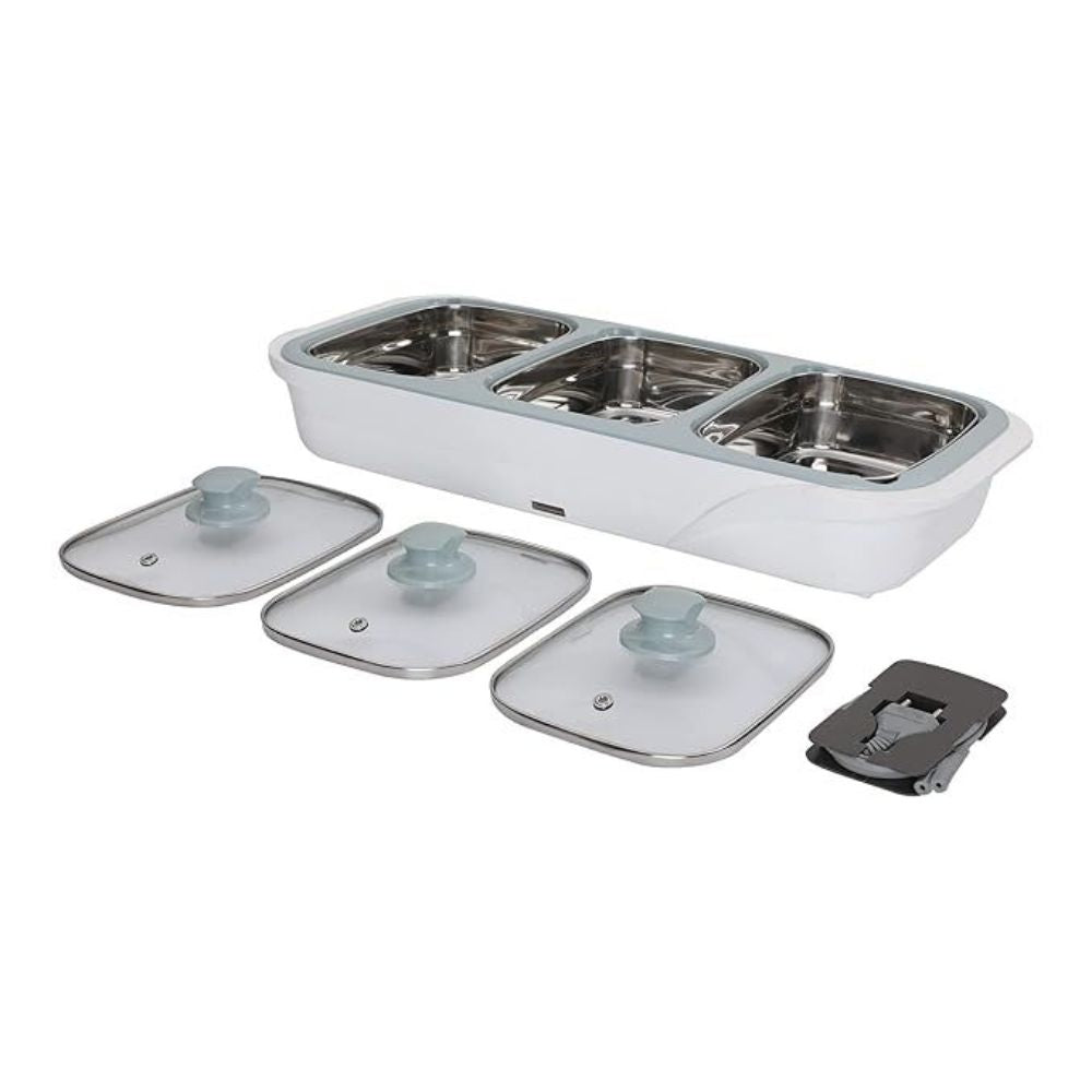 Jaypee Plus E-3 Electric Casserole Set with Toughened Glass Lid - 2