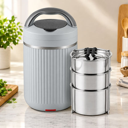 Jaypee Plus Heat Box Electric Lunch Box with 3 Stainless Steel containers - 2