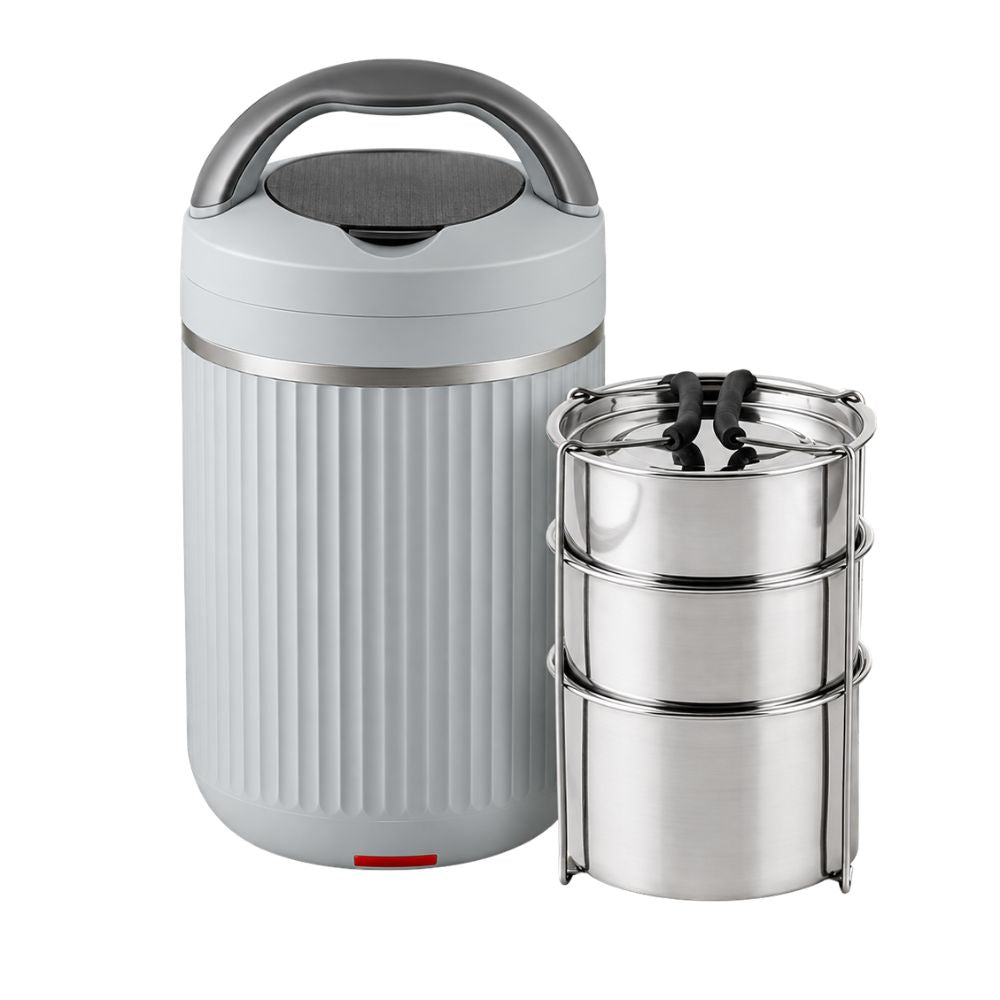 Jaypee Plus Heat Box Electric Lunch Box with 3 Stainless Steel containers - 1