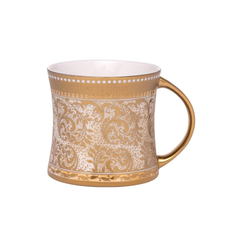 Clay Craft Ceramic Diamond Ebony Printed 170 ML Coffee & Tea Mugs - 3