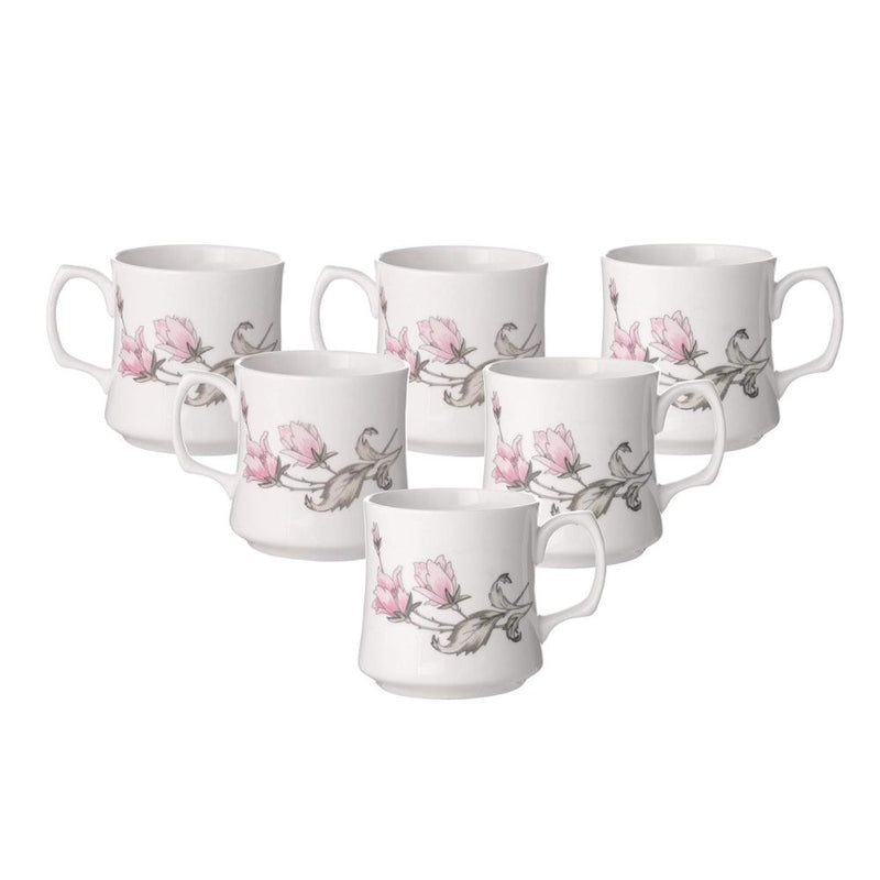 Clay Craft Ceramic Floral Printed 200 ML Coffee & Tea Mugs - 1