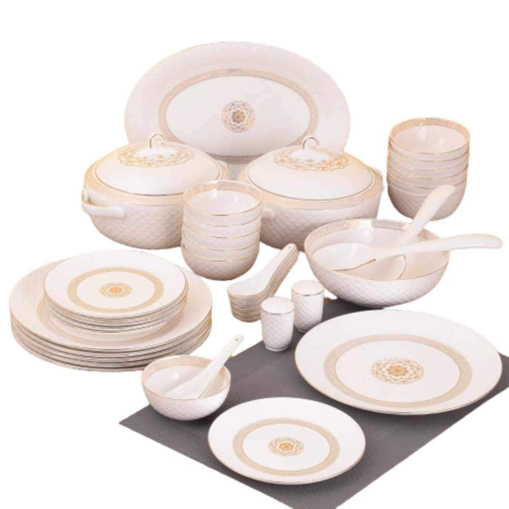 Buy Ripple Impression Ebony Dinnerware Set of 40 Online at