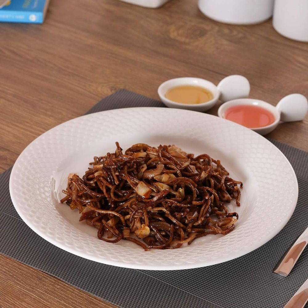 Clay Craft Basic Dinner Plate Ripple | White | 1 Pc-1