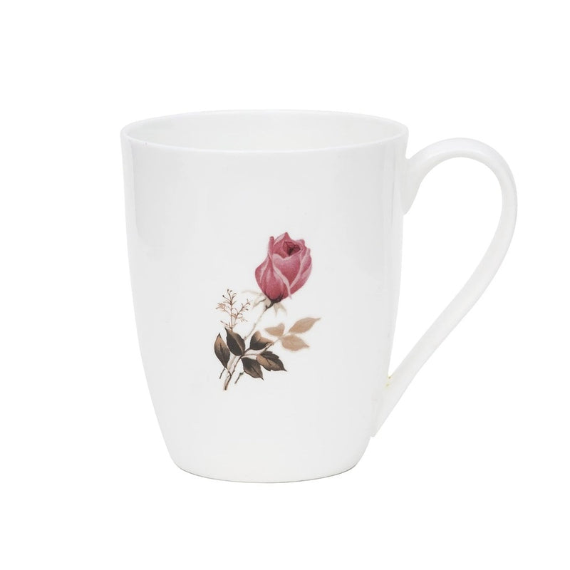 Clay Craft Floral Printed 320 ML Coffee & Milk Mug Set - 4