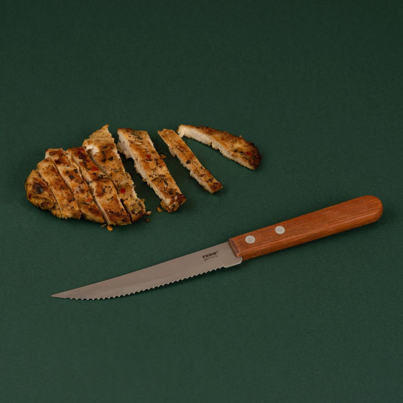 Rena Stainless Steel Steak Knife with Wooden Hanadle - 2