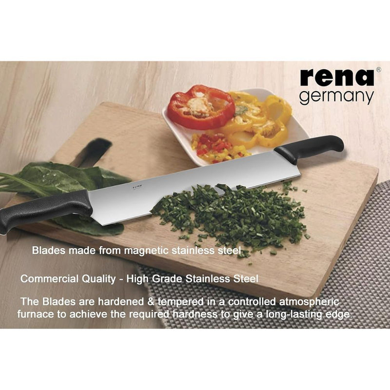 Rena Stainless Steel Professiona Pizza Slicer with Double Handle - 6