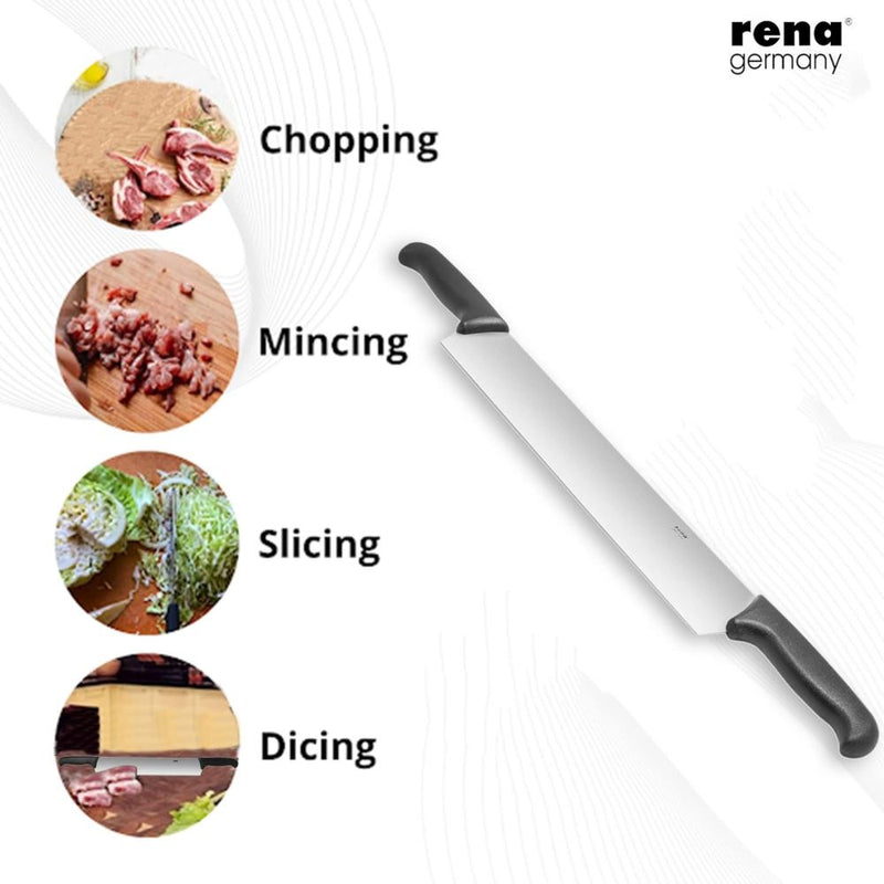 Rena Stainless Steel Professiona Pizza Slicer with Double Handle - 4