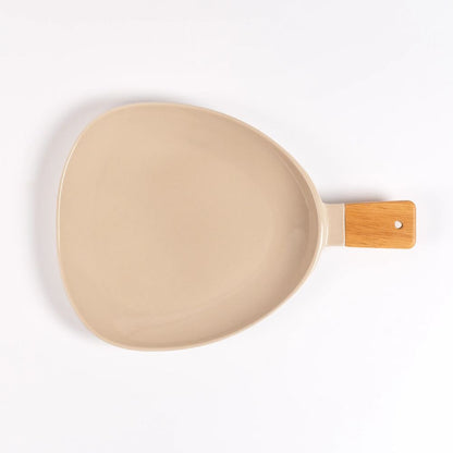 Rena Porcelain Sandbar Dining Table Platter - 3