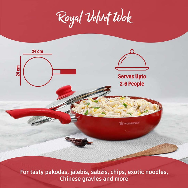 Wonderchef Royal Velvet Plus Aluminium Nonstick Cookware Set - 3