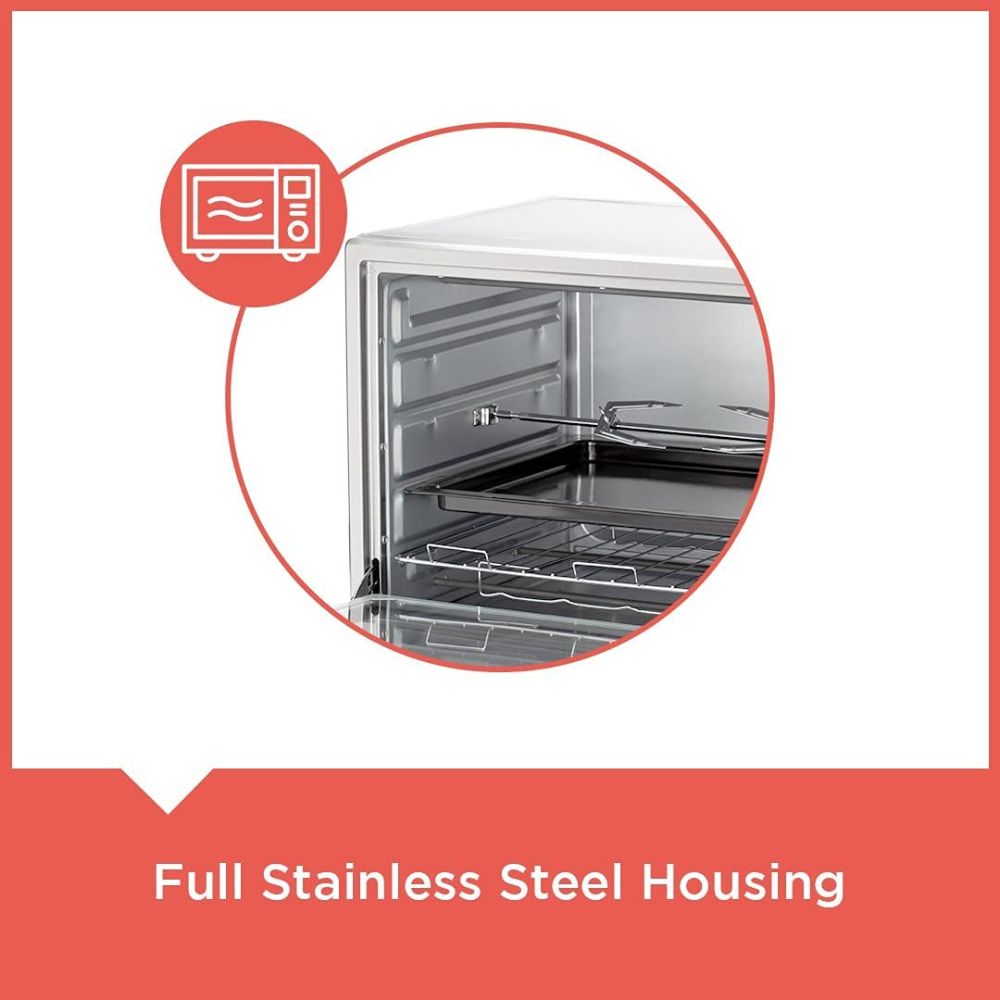 Black+Decker 48 Litre Oven Toaster Grill OTG with Rotisserie Convection for Grilling & Baking - 6