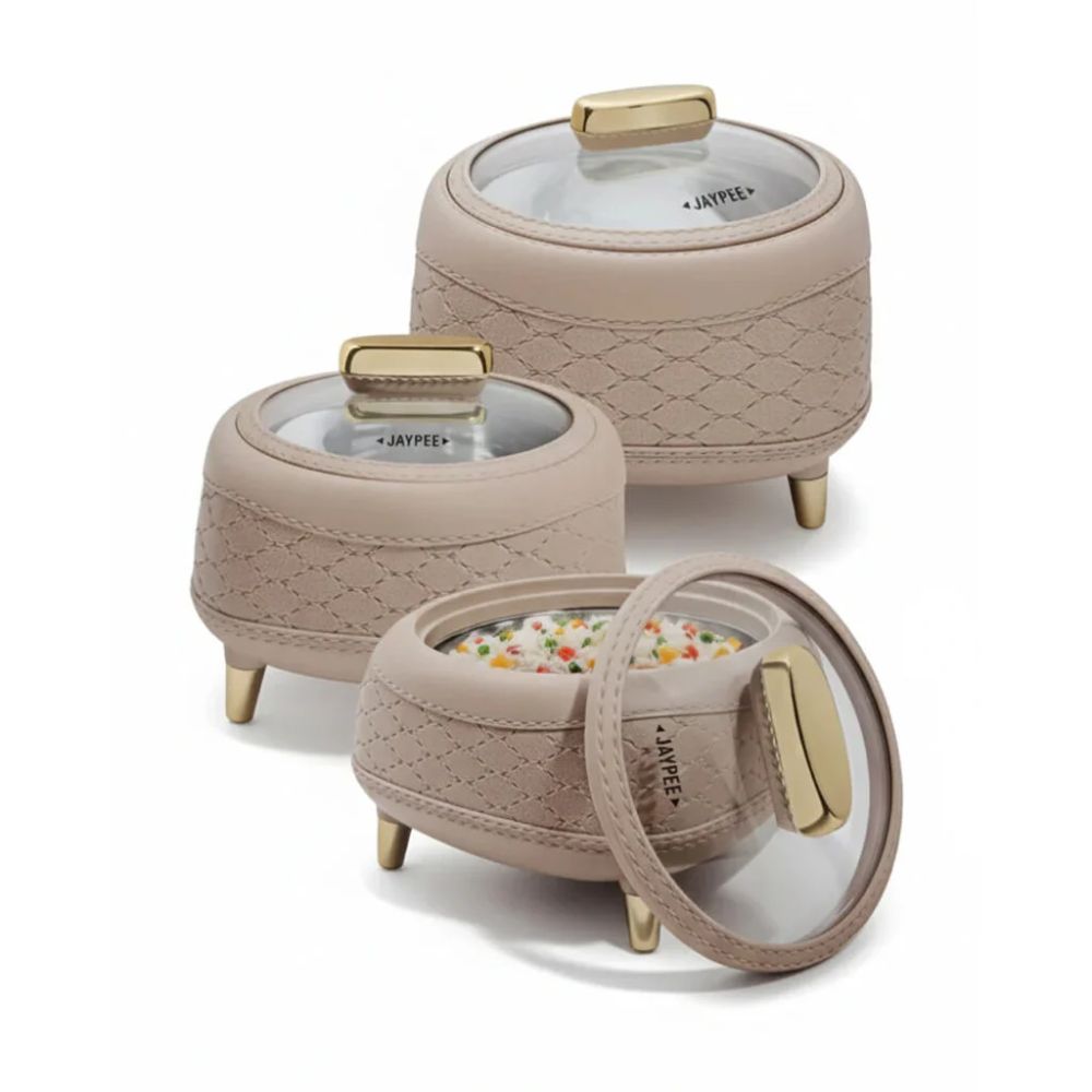 Jaypee Kingston Klass Insulated Casserole Set with Glass Lid - 1