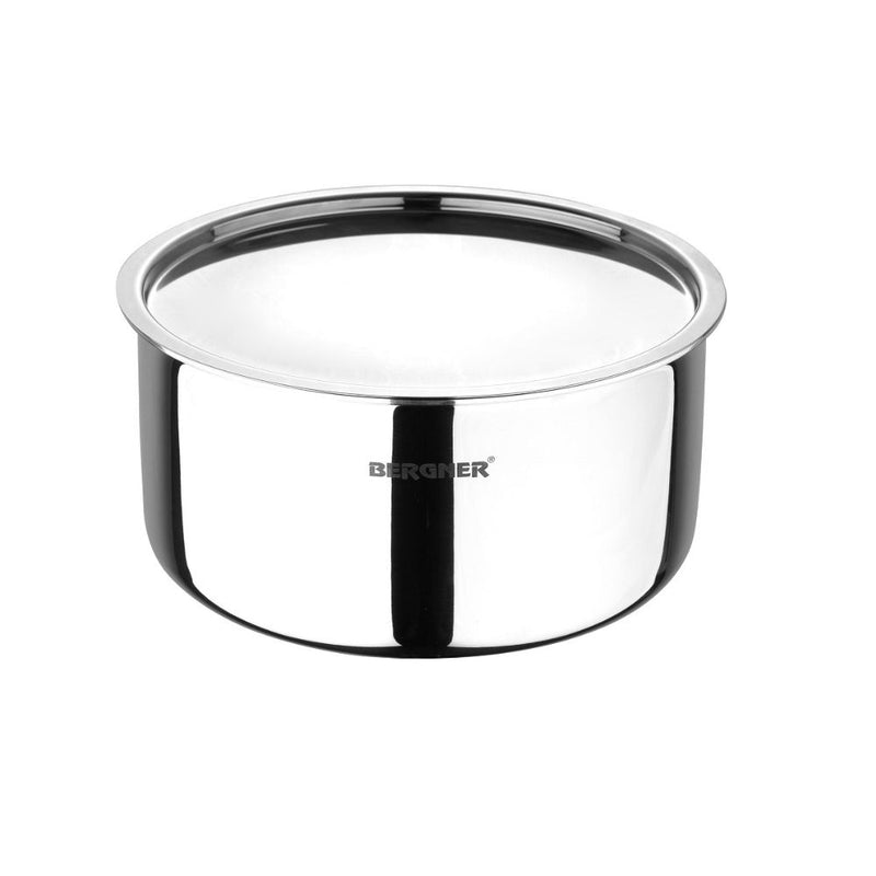 Bergner Argent Triply Stainless Steel Tope / Patila with Stainless Steel Lid - 3