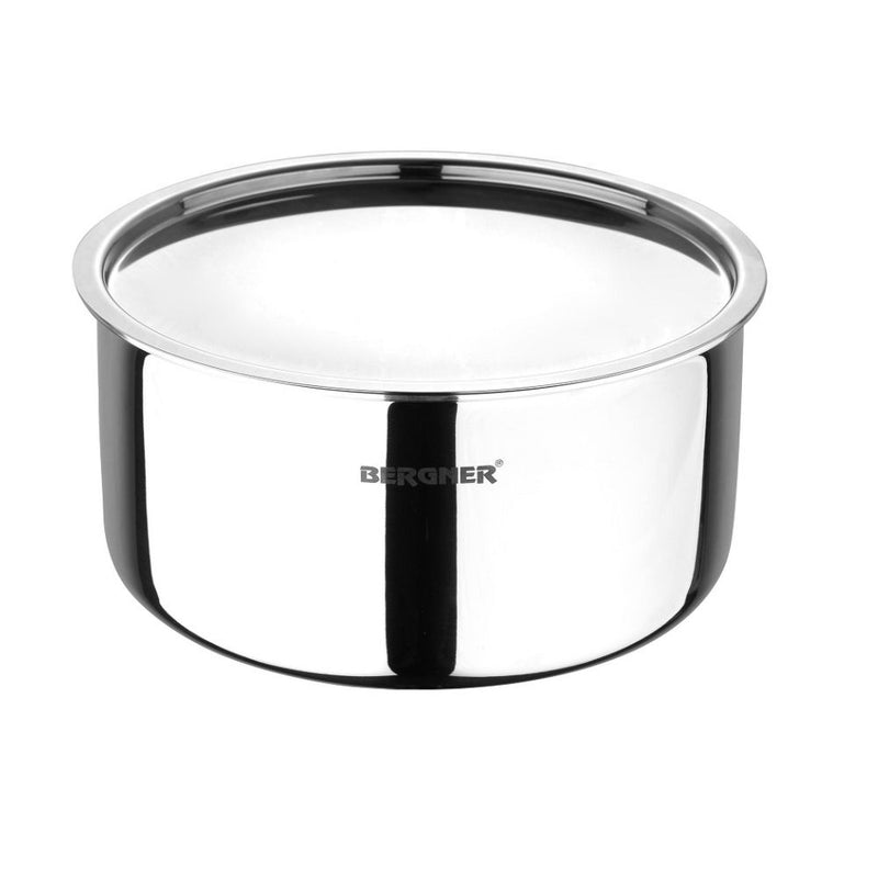 Bergner Argent Triply Stainless Steel Tope / Patila with Stainless Steel Lid - 4