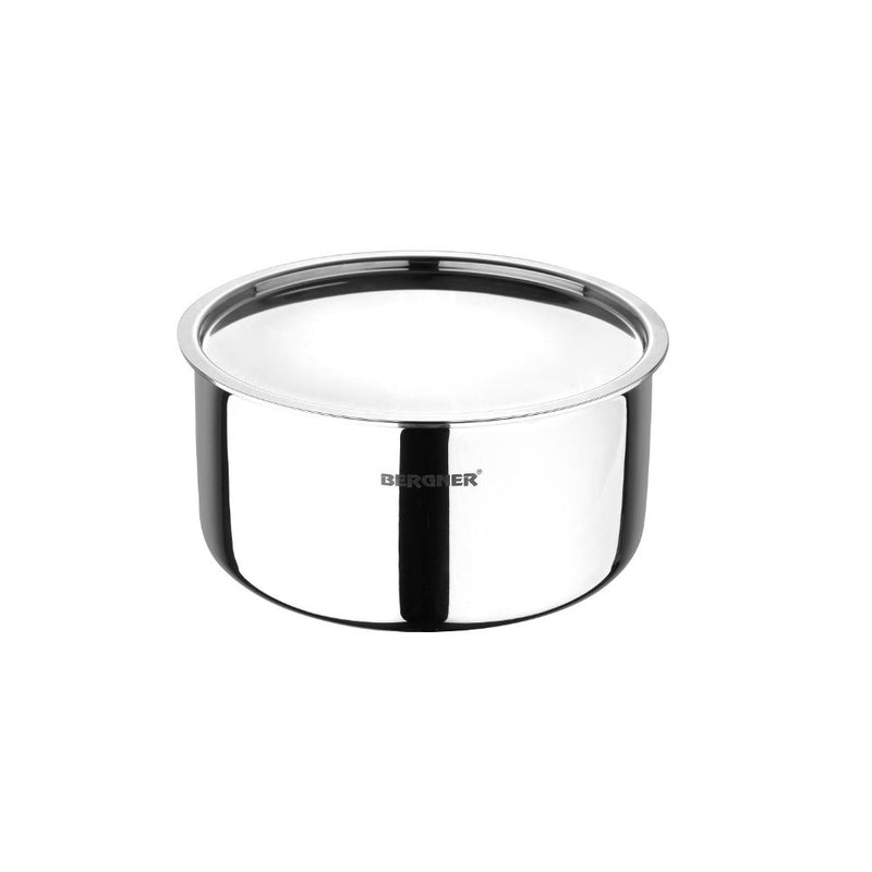 Bergner Argent Triply Stainless Steel Tope / Patila with Stainless Steel Lid - 2