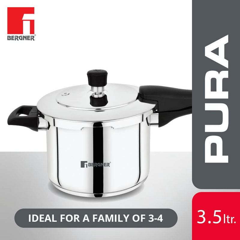 Bergner Pura Stainless Steel Pressure Cooker with Outer Lid - 4