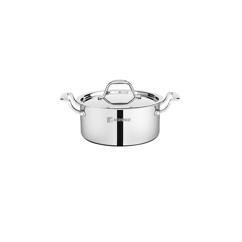 Bergner Argent Mini Tri-Ply Stainless Steel Casserole with Stainless Steel Lid - 2