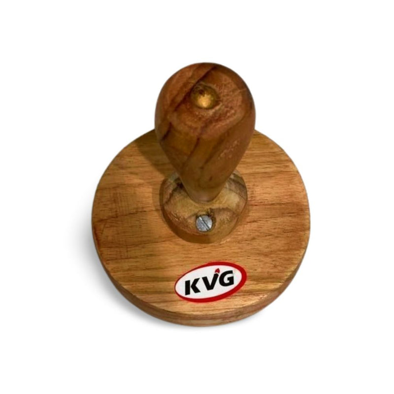 KVG Teak Wood Chapati Press Dark Wood Screw Joint Roti Fluffer Extra Strong Paratha Indian Dutta | Brown - 3