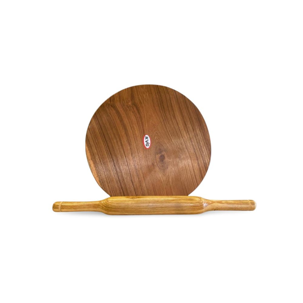 Patla Roti Pakistan KVG Teak Wood Polpat With Belan | Roti Chakla | Roti Patla | Brown ...