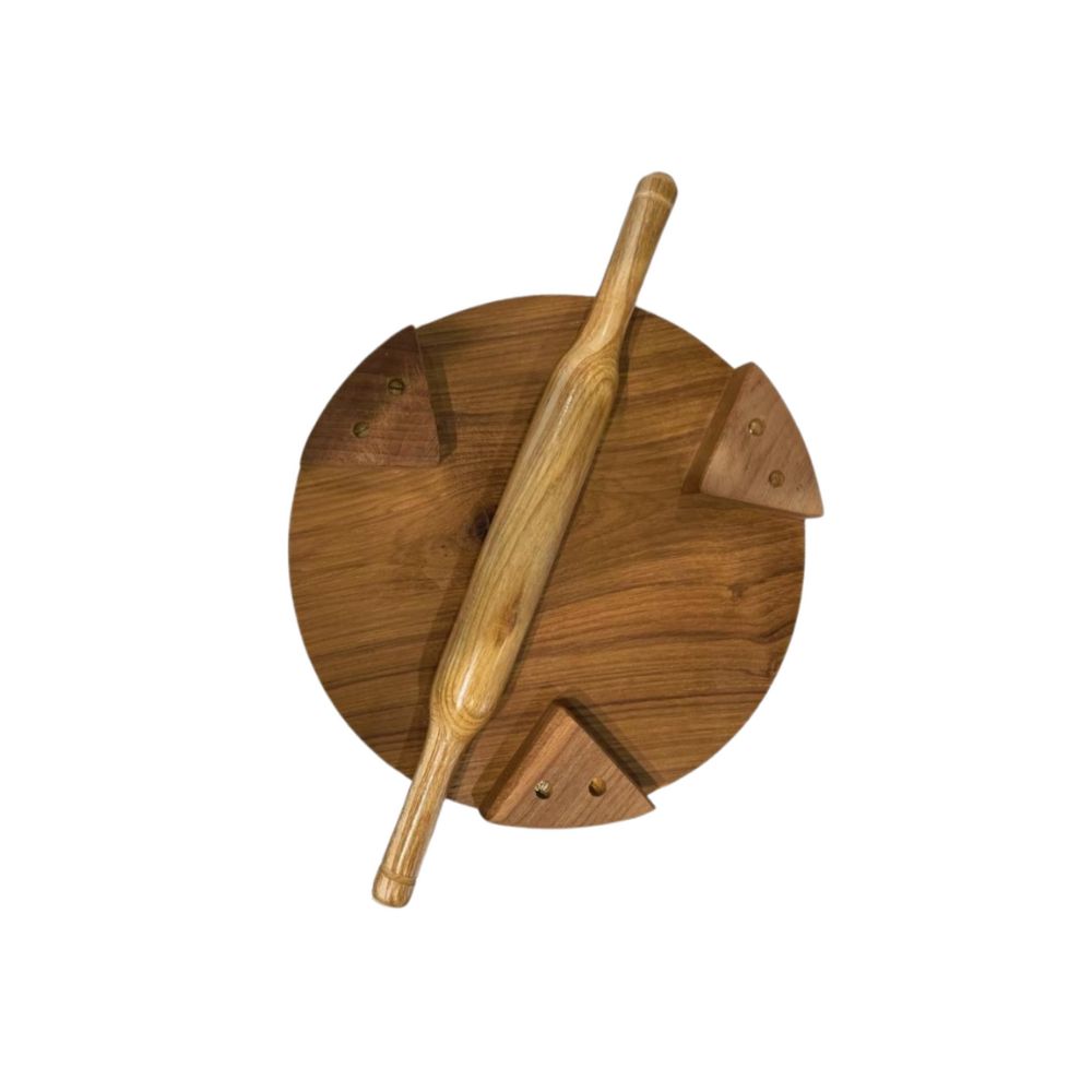 Polpat KVG Teak Wood Polpat With Belan | Roti Chakla | Roti Patla | Brown ...