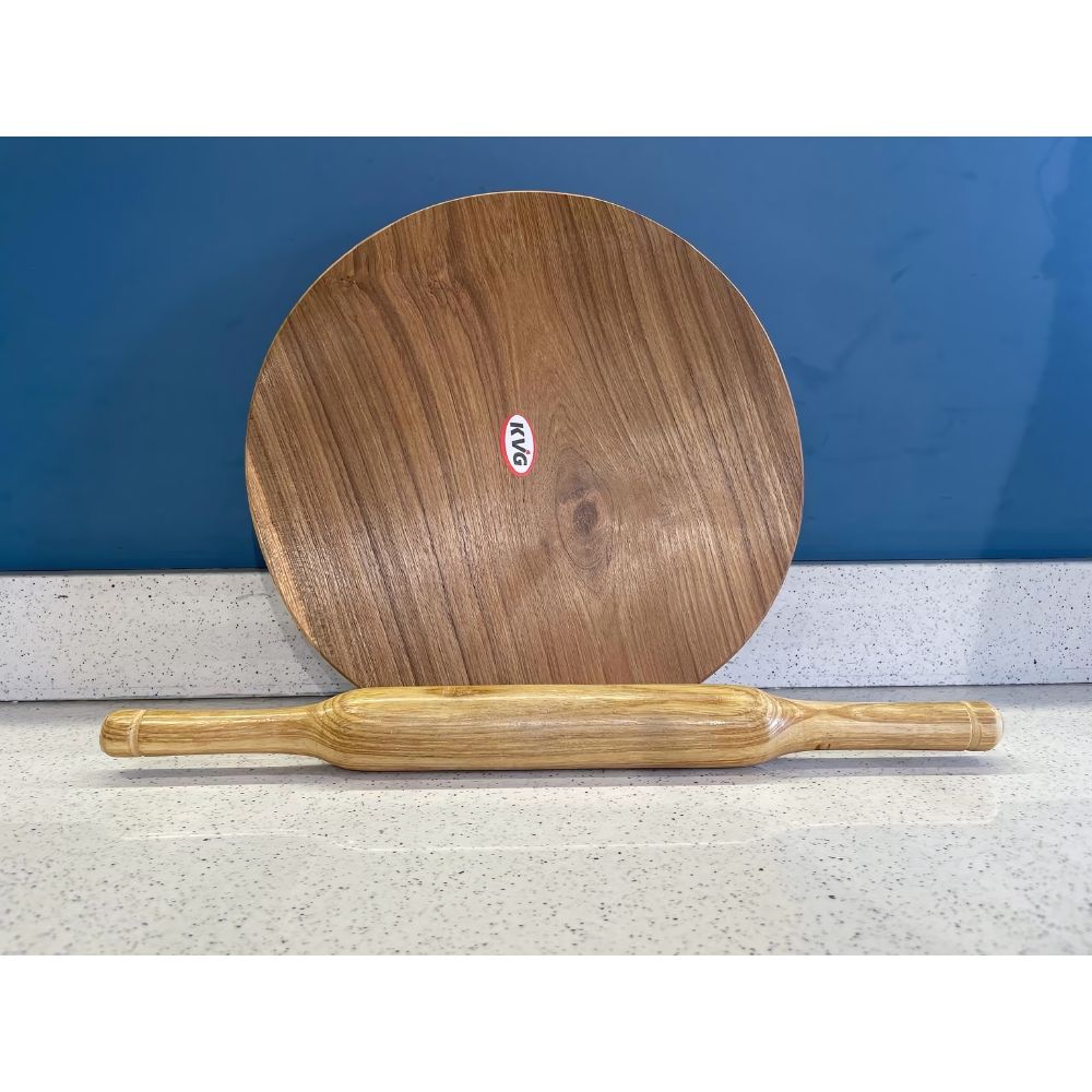 Polpat KVG Teak Wood Polpat With Belan | Roti Chakla | Roti Patla | Brown ...