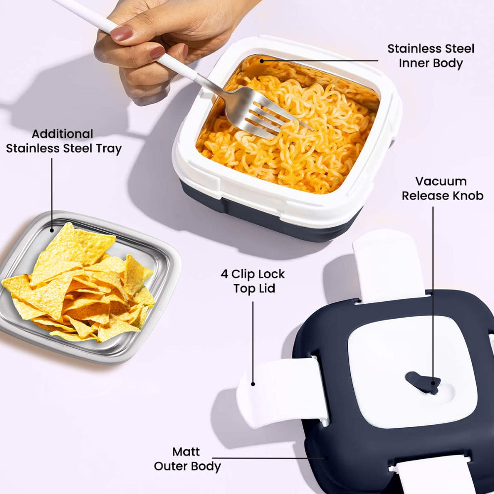 Pinnacle Pristine 1000 ML Stainless Steel Insulated Lunch Box - 9