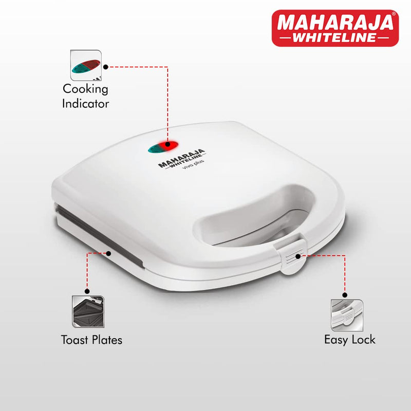 Maharaja Whiteline Viva Plus 750 Watts Sandwich Maker - 6