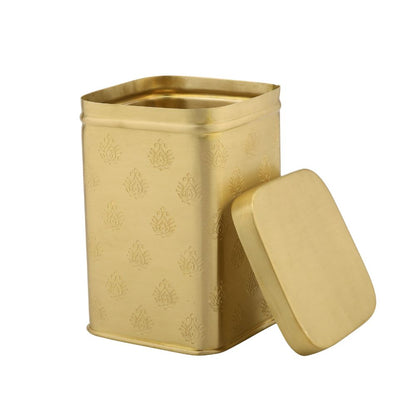 LaCoppera Pure Brass 1250 ML Cube Mor Dabba - 2