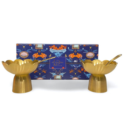 LaCoppera Bronze Flower Bowal Set | Set of 4 Pcs