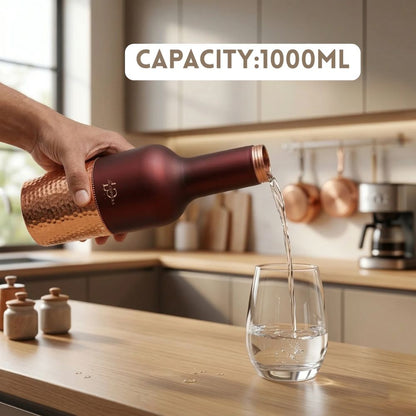 Lacoppera Madira Coco 1000 ML Pure Copper Water Bottle - 2