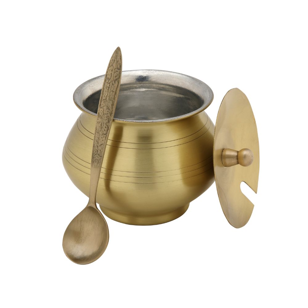 Lacoppera Brass Sundara 400 ML Ghee Pot - 2