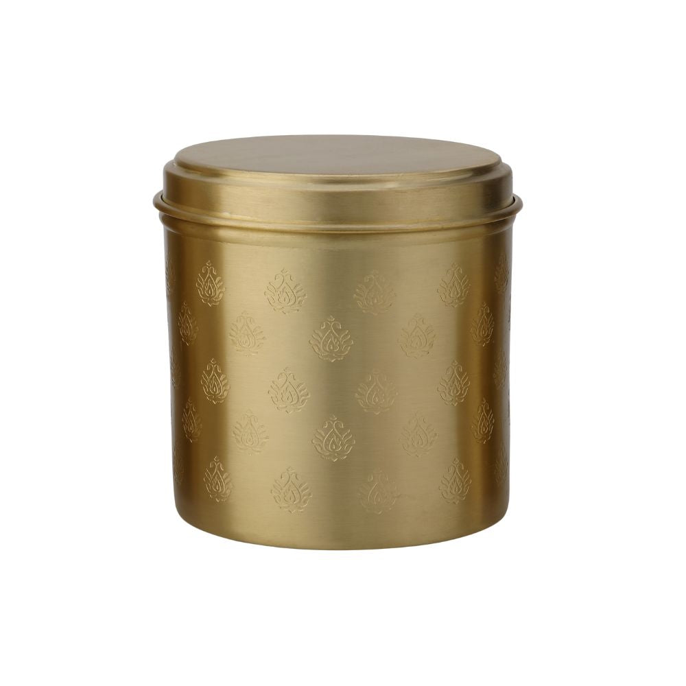 LaCoppera Pure Brass Mor Round Dabba - 4