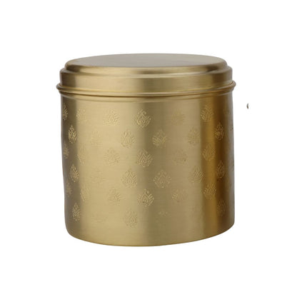 LaCoppera Pure Brass Mor Round Dabba - 5