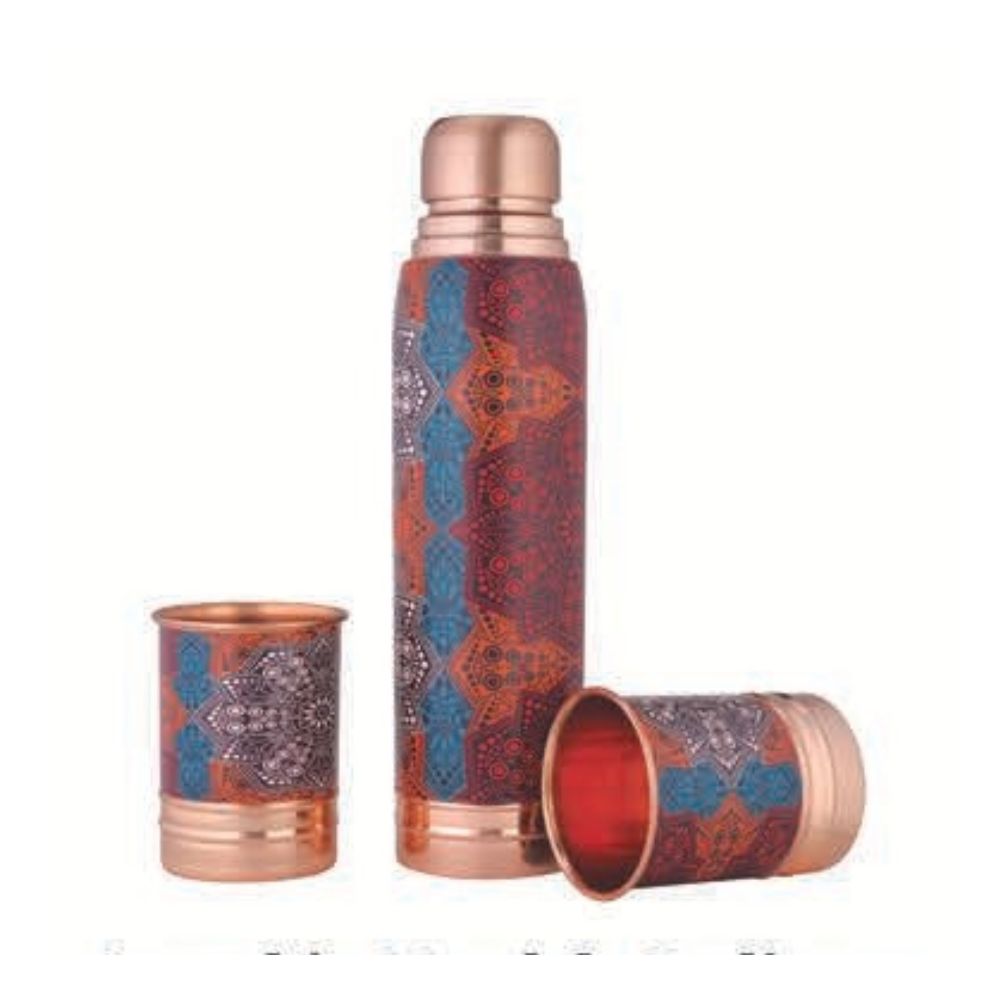 Lacoppera Copper 3D Printed Ayurship Mandala Rediance Gift Set - 1