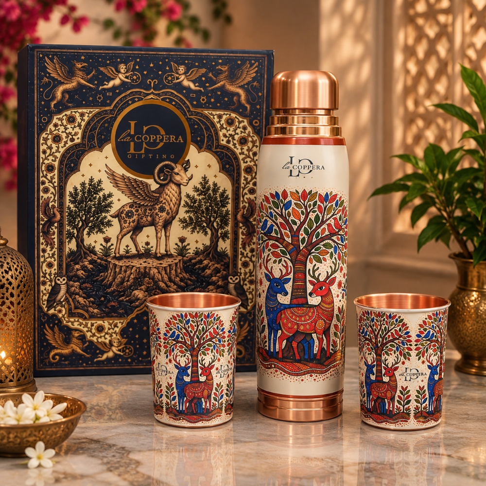 Lacoppera Copper 3D Printed Madhurvan Gift Set - 1