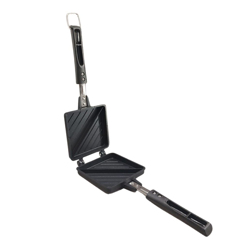 Komal Non Stick Jumbo 2-Cut Sandwich Gas Grill Toaster Black