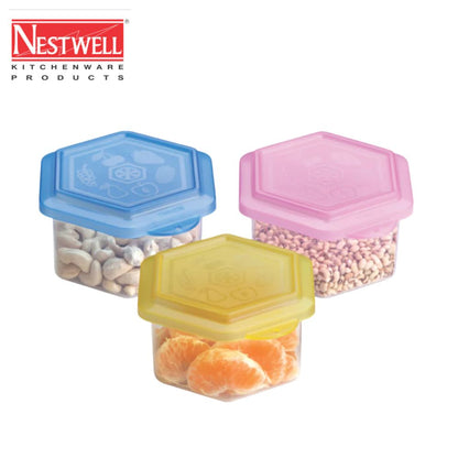 Nestwell Plastic Food Container Set | Set of 3 Pcs