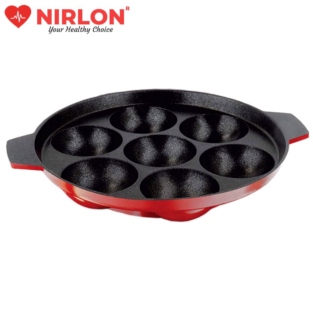 Nirlon Aluminium Non-Stick 7 Cavity Appam Patra - 2