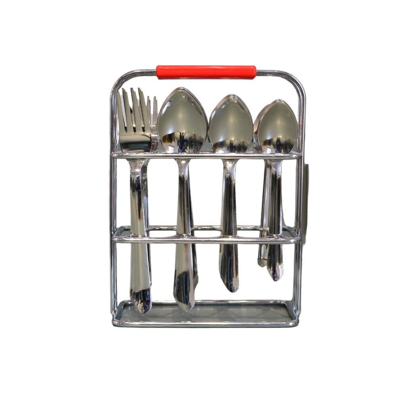 Decent Dazzle Stainless Steel Cutlery Set with Stand - 3