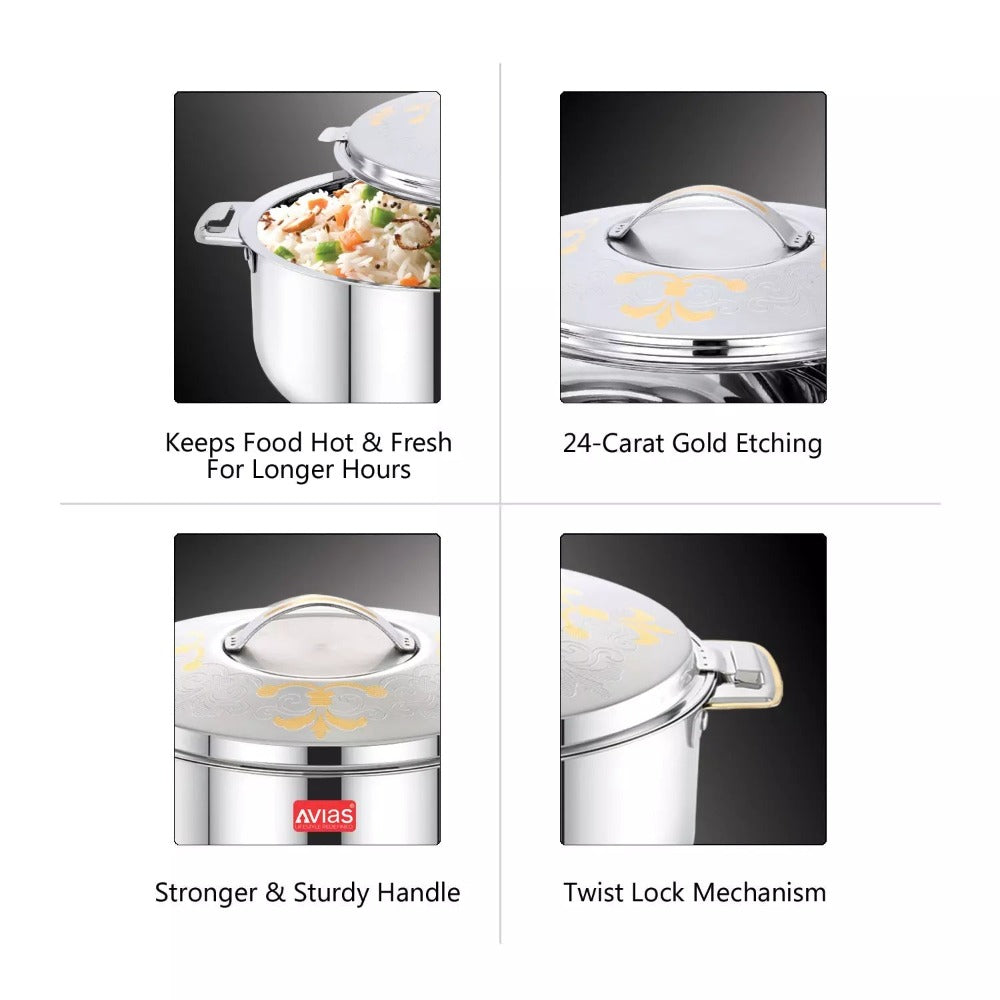 AVIAS Festive Riara Casserole Set | Emerald | Silver-5