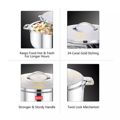 AVIAS Festive Riara Casserole Set | Emerald | Silver-5