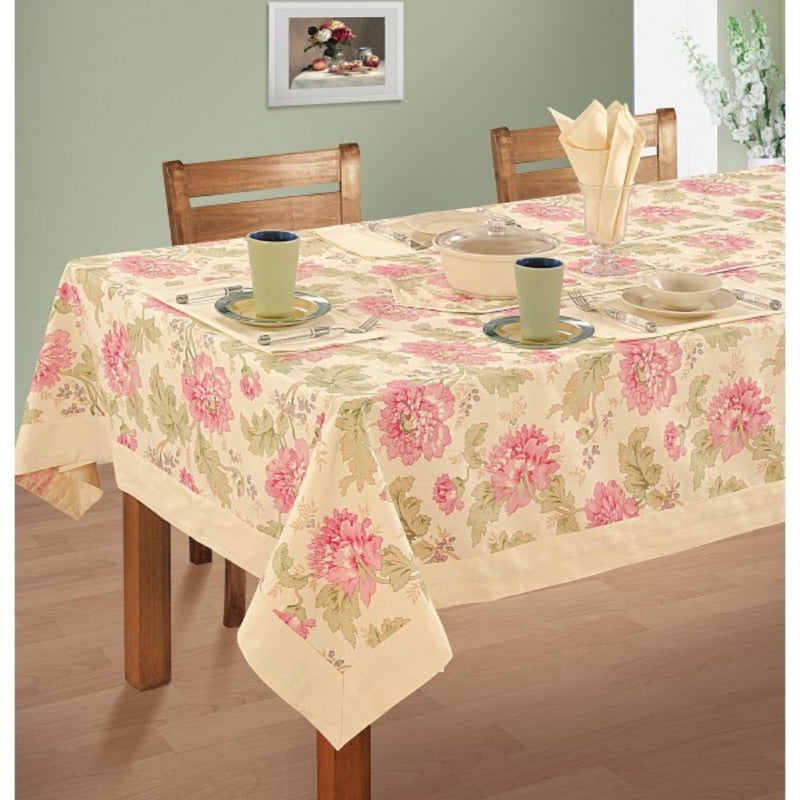 Swayam Floral Printed Rectangular Table Cover - 3612 - 2