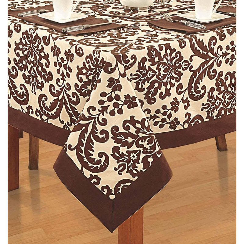 Swayam Musk Printed Rectangular Table Cover - 9009 - 2