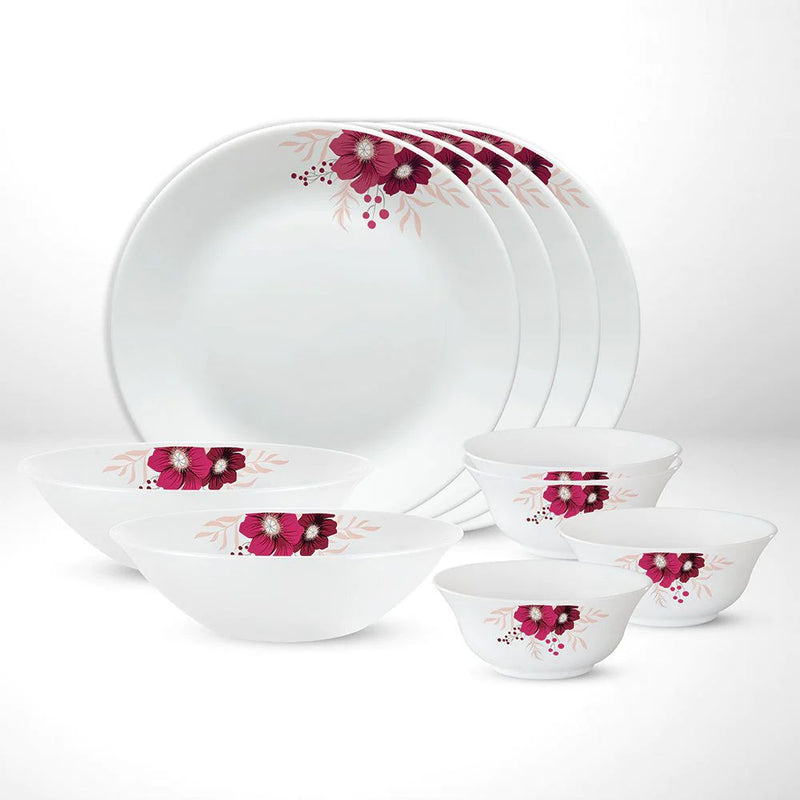 Larah by Borosil - Tiara Series Paradise Opalware Dinner Set - 4