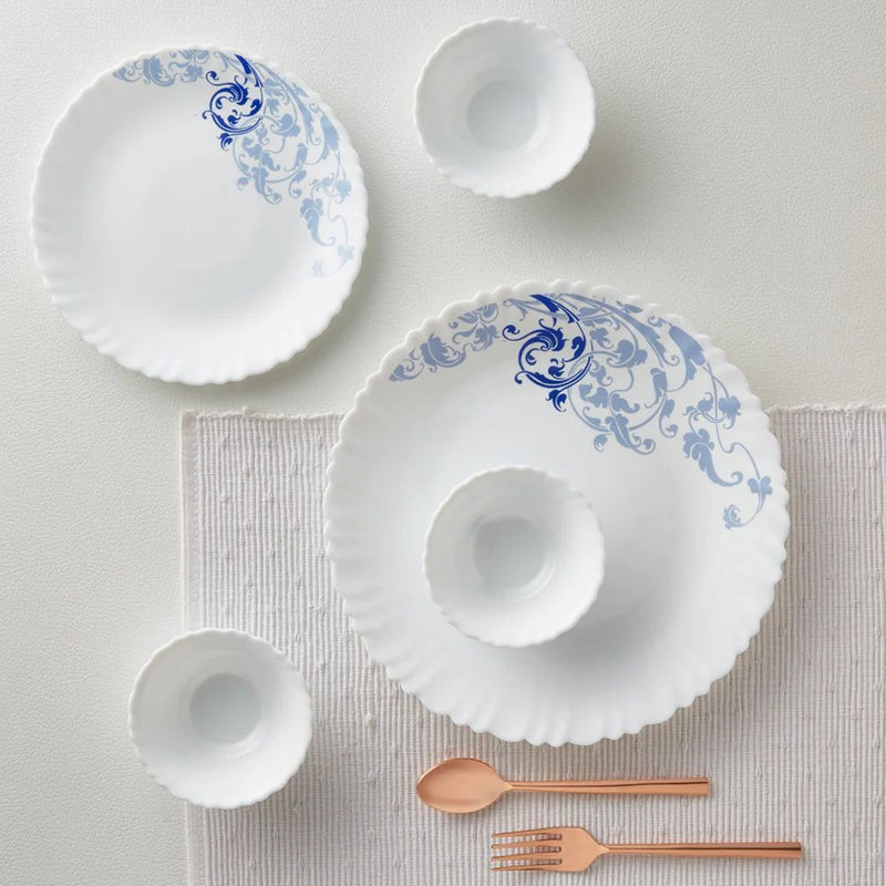 Larah by Borosil - Silk Series Blue Eve Opalware Dinner Set - 1