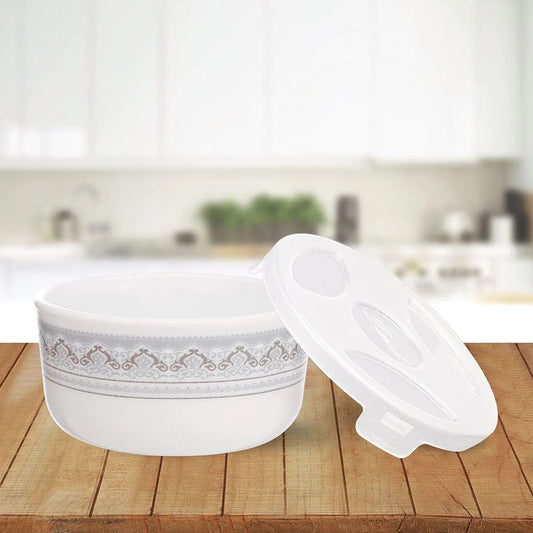 Larah by Borosil Opalware Katori with Lid - 7