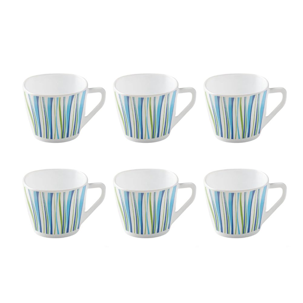Larah By Borosil Rio Blue 100ML Square Cup Set - 1