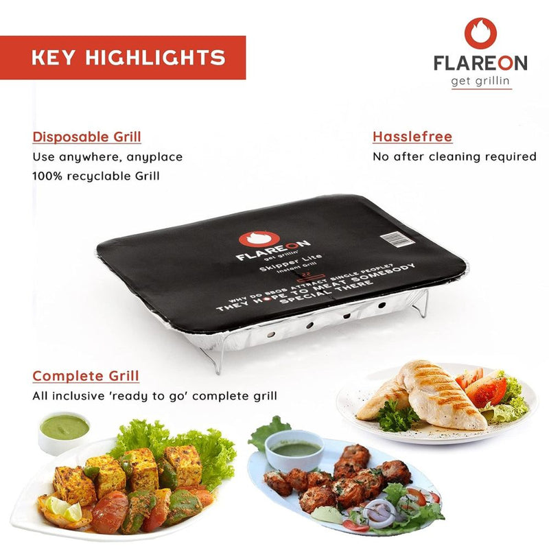 Flareon Lite Instant Portable Charcoal Briquettes Barbecue Grill - 2