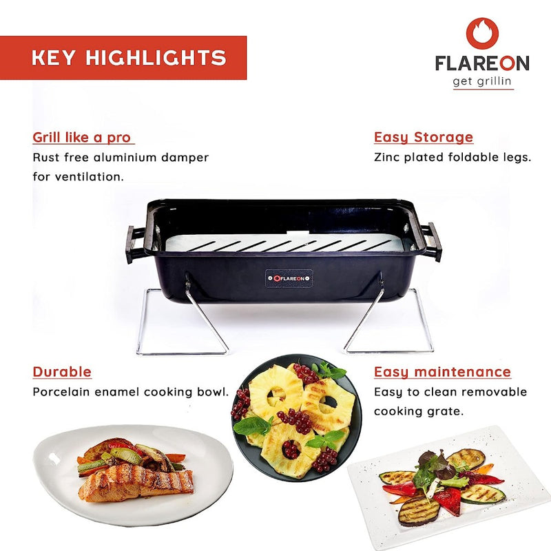 Flareon Grillin 101 Series Combo - Skipper House Party BBQ Grill + Starter Kit - 4