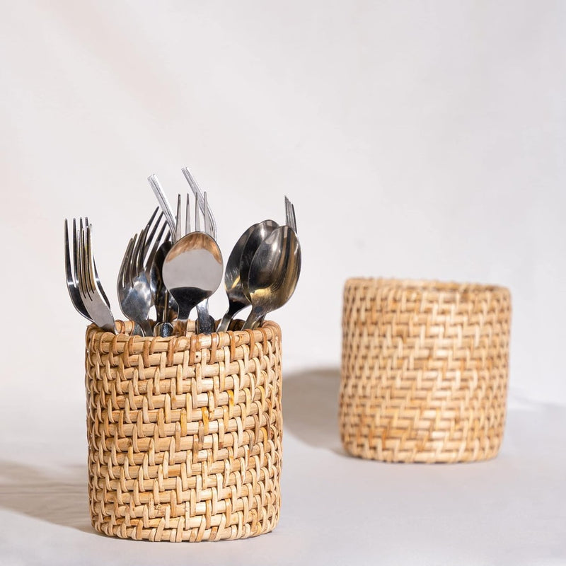Rena Cane All Purpose Cutlery Holder - 2